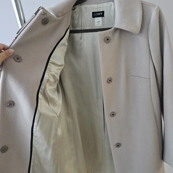 Wool, Gray/Nude coat - Picture 5 of 6